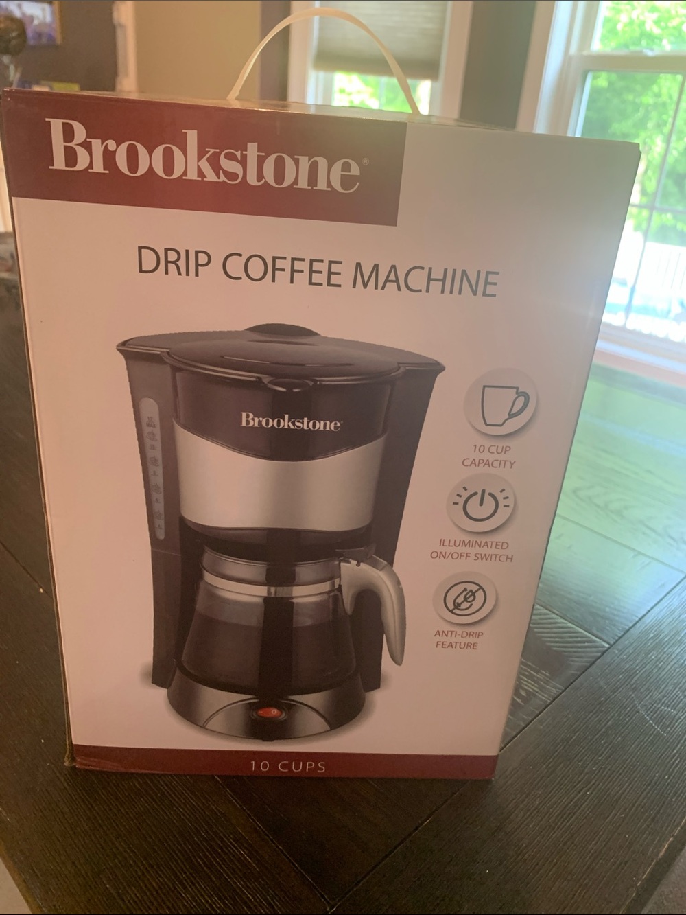 Brookstone Black and Silver Drip Coffee Maker